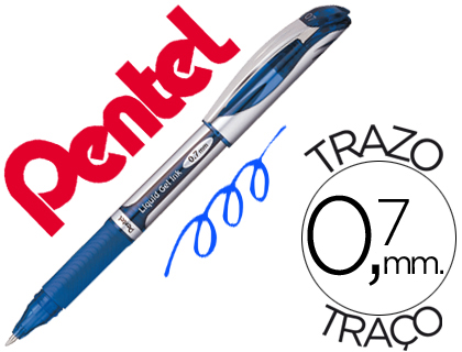 ROLLER PENTEL BL57 ENERGEL PONTA METAL AZUL
