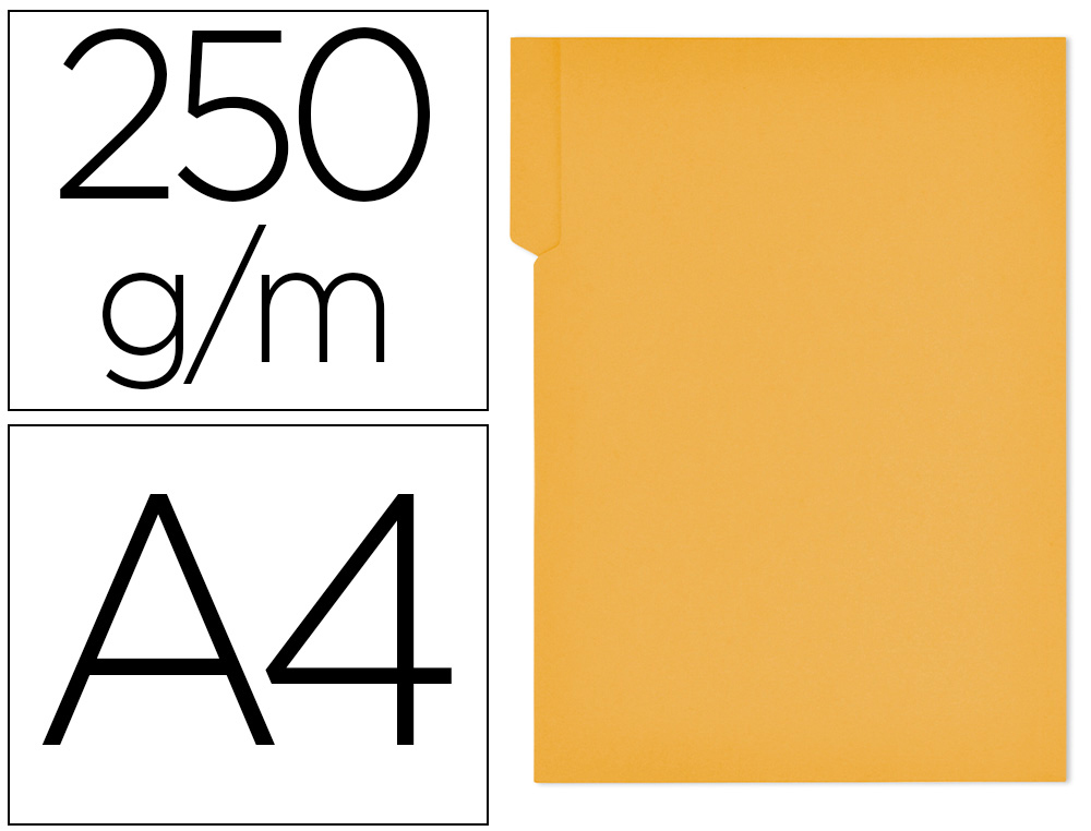 CLASSIFICADOR GIO EM CARTOLINA DIN A4 PESTANA DIREITA 250 GR AMARELO