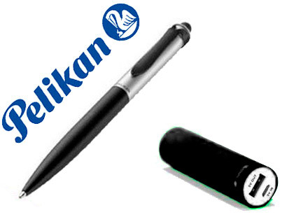 CONJUNTO ESFEROGRAFICA PELIKAN STOLA II TOUCHPEM TUBO + POWERBANK PRETO