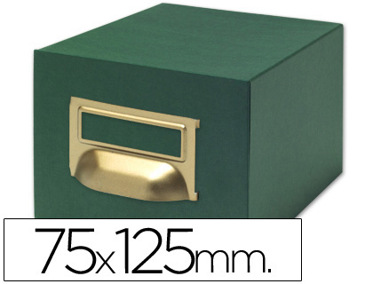 FICHEIRO PARA FICHAS TELA VERDE PARA 500, 75 X 125 MM