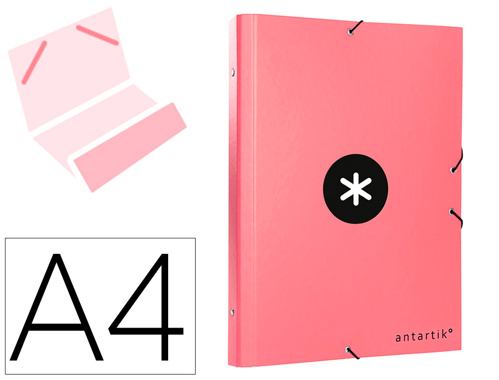 PASTA LIDERPAPEL ANTARTIK CLASSIFICADORA A4 12 DEPARTAMENTOS COM ELASTICOS E CARTAO FORRADO COR CORAL