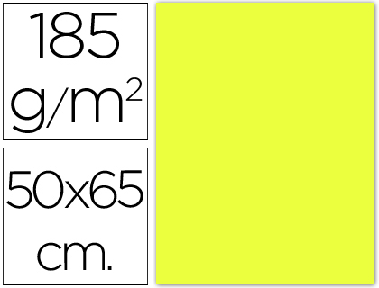 CARTOLINA GUARRO 50X65 CM 185 GR AMARELO LIMAO