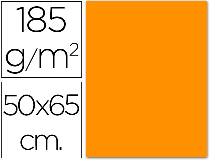 CARTOLINA GUARRO 50X65 CM 185 GR LARANJA