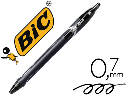 ESFEROGRAFICA BIC GELOCITY QUICK DRY RETRATIL COM TINTA GEL PRETO PONTA DE 0,7 MM