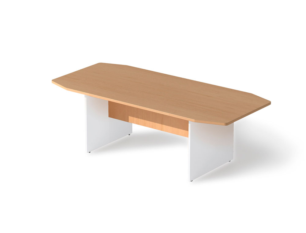 MESA DE REUNIAO ROCADA MEETING 3003AW01 ESTRUTURA EM MADEIRA BRANCO TABULEIRO EM MADEIRA FAIA 220X100X72 CM