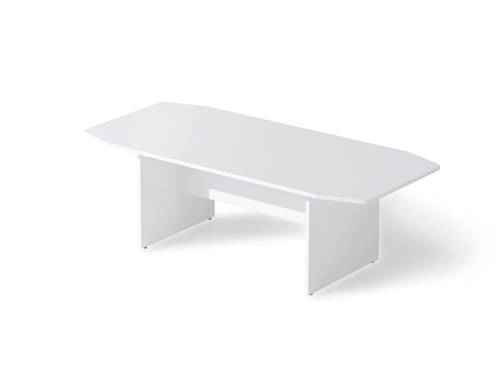 MESA DE REUNIAO ROCADA MEETING 3003AW04 ESTRUTURA EM MADEIRA BRANCO TABULEIRO EM MADEIRA BRANCO 220X100X72 CM