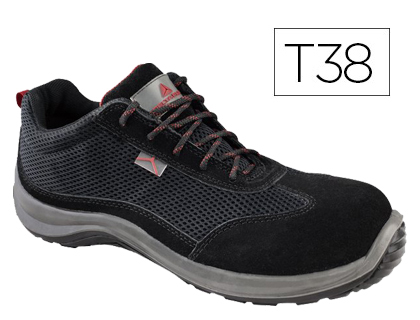 SAPATOS DE SEGURANCA DELTAPLUS DE PELE PRETO TAMANHO 38