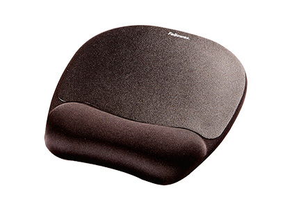 TAPETE PARA RATO FELLOWES COM APOIO DE MAO DE ESPUMA MEMORY FOAM PRETO 230X196X20 MM