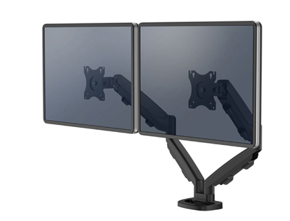 BRAO PARA MONITOR FELLOWES SERIE EPPA AJUSTAVEL ALTURA 2 VISORES NORMATIVA VESA ATE 10 KG PRETO
