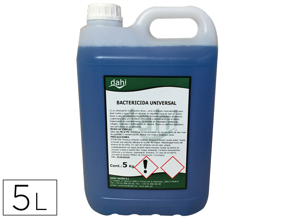 LIMPADOR BACTERICIDA DAHI DESBAKAZULSEM ENXAGUAR GARRAFA DE 25 LITROS