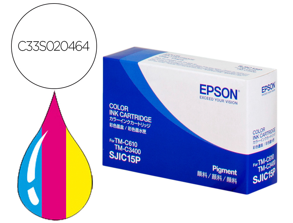 TINTEIRO EPSON TM-C 3400 (SJIC15P) CMY