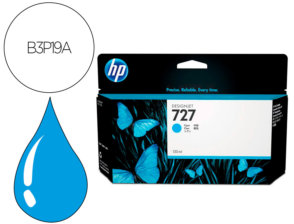 TINTEIRO HP DESIGNJET T920/T1500 N 727 CIAN ALTA/1000 PAGINAS