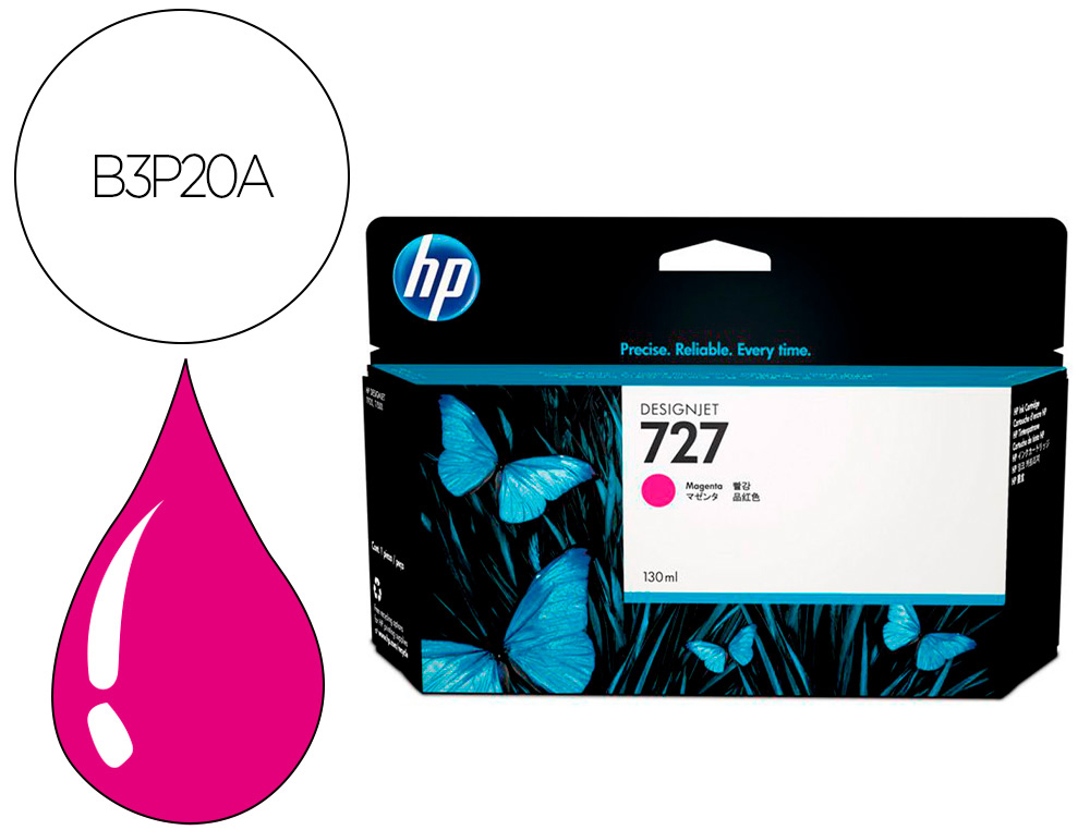 TINTEIRO HP DESIGNJET T920/T1500 N 727 MAGENTA ALTA/1000 PAGINAS