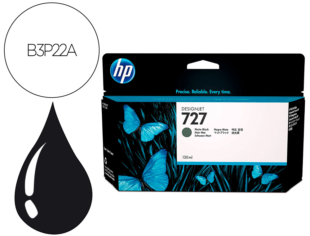 TINTEIRO HP DESIGNJET T920/T1500 N 727 PRETO MATE ALTA/1000 PAGINAS