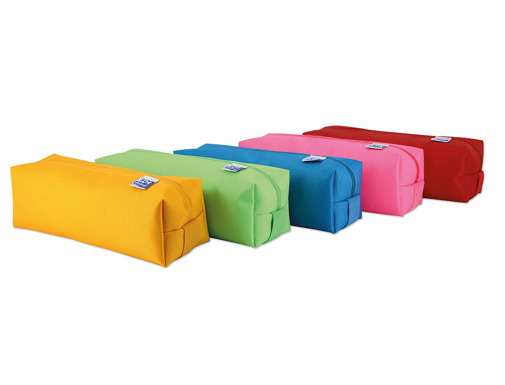 ESTOJO ESCOLAR OXFORD KANGOO KIDS QUADRADO GRANDE CORES SORTIDAS 220X80X70 MM