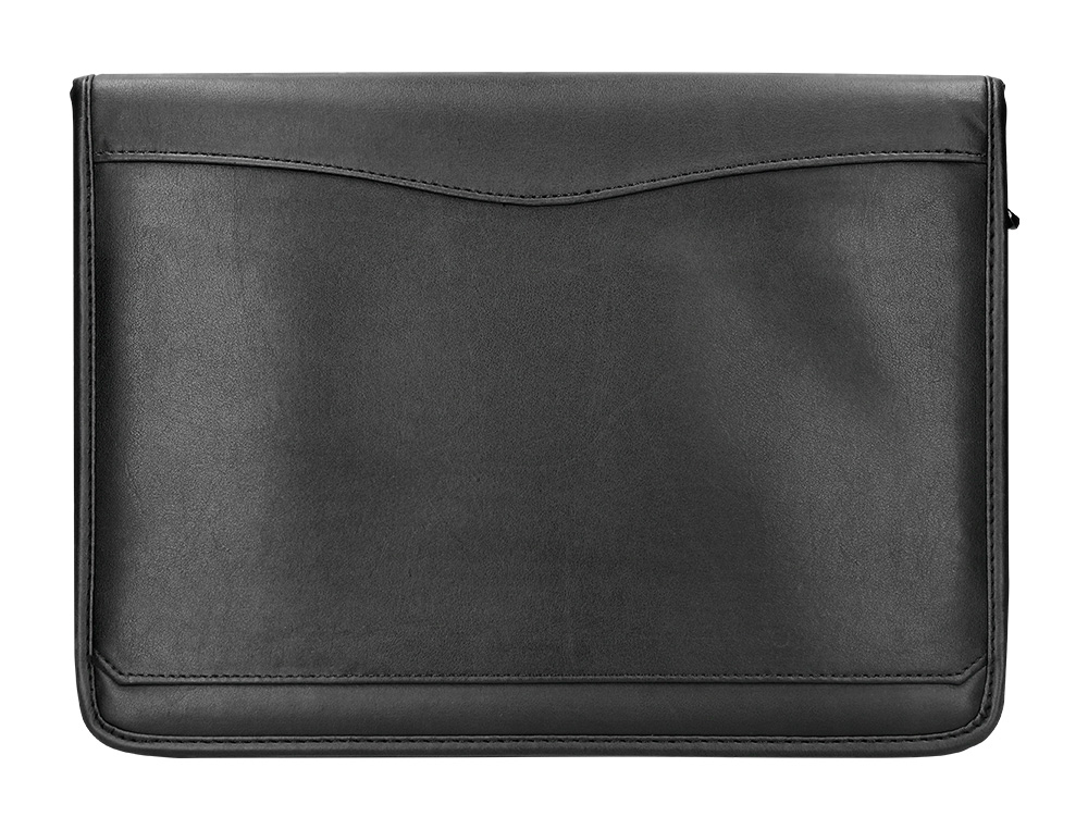 PASTA PORTFOLIO FECHO COM BOLSA PARA TELEMOVEL E PORTA CARTOES COR PRETO 260X355 MM