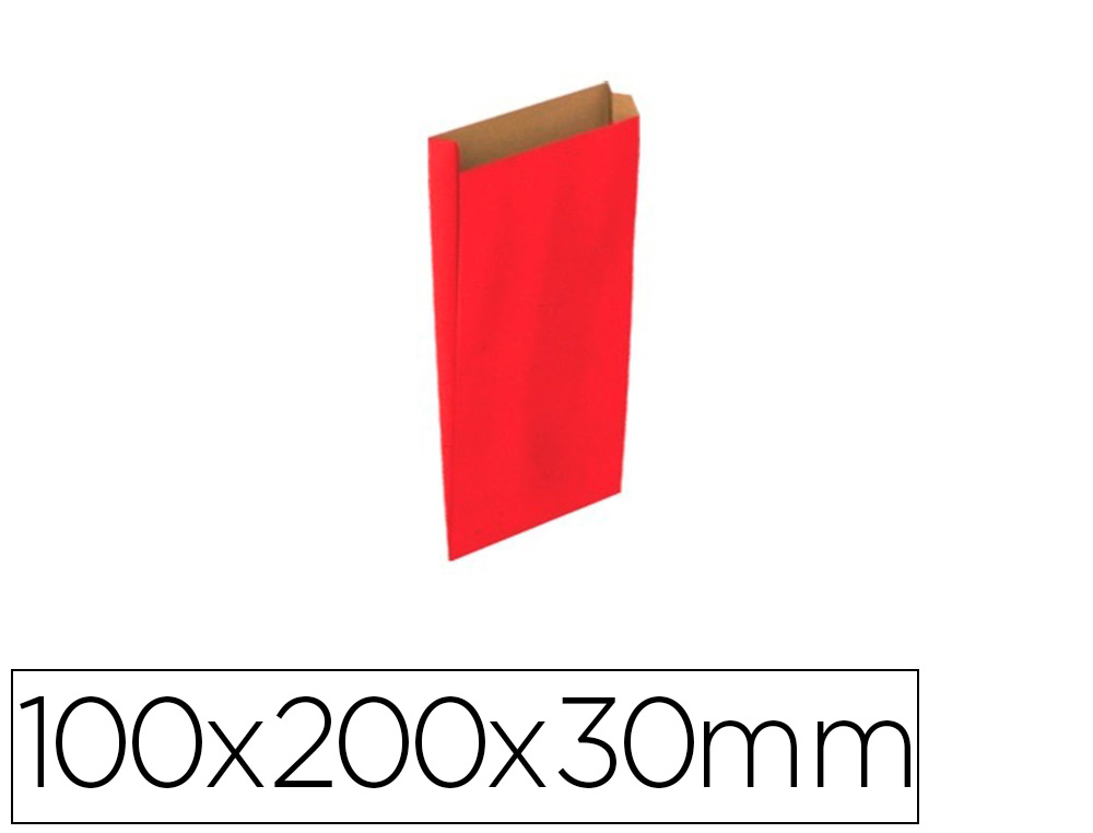 ENVELOPE BASIKA KRAFT VERMELHO COM FOLE XXS 100X200X30 MM PACK DE 25 UNIDADES