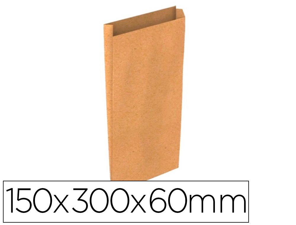 ENVELOPE BASIKA KRAFT NATURAL LISO COM FOLE S 150X300X60 MM PACK DE 25 UNIDADES