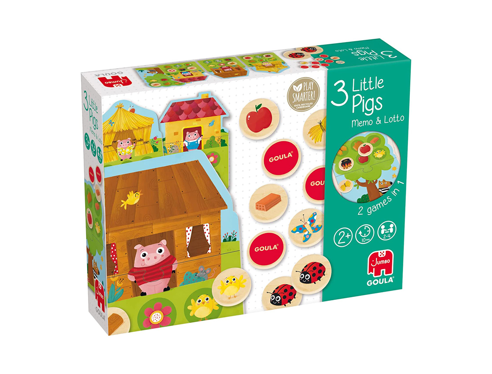 JOGO GOULA EDUCATIVO MEMO & LOTO OS 3 PORQUINHOS