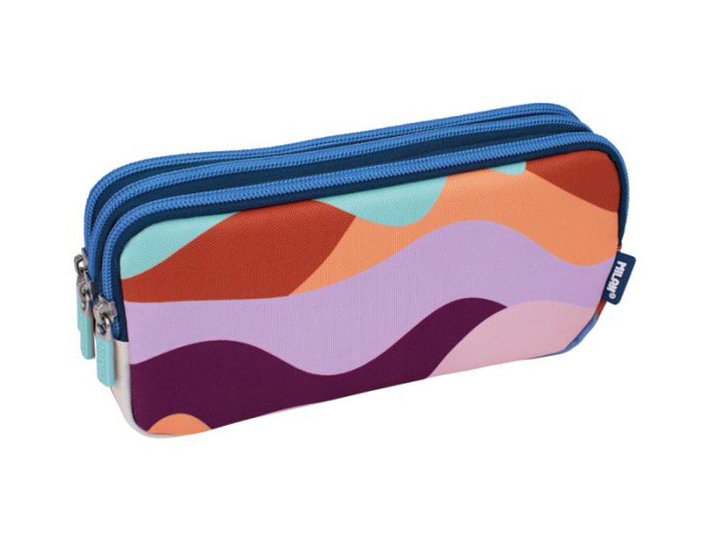 ESTOJO ESCOLAR MILAN THE FUN MULTICOLOR 3 FECHOS 220X80X100 MM