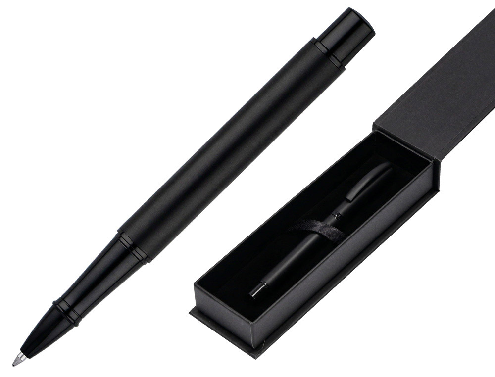 ROLLER BELIUS TURBO ALUMINIO DESENHO PRETO TINTA AZUL CAIXA DESIGN