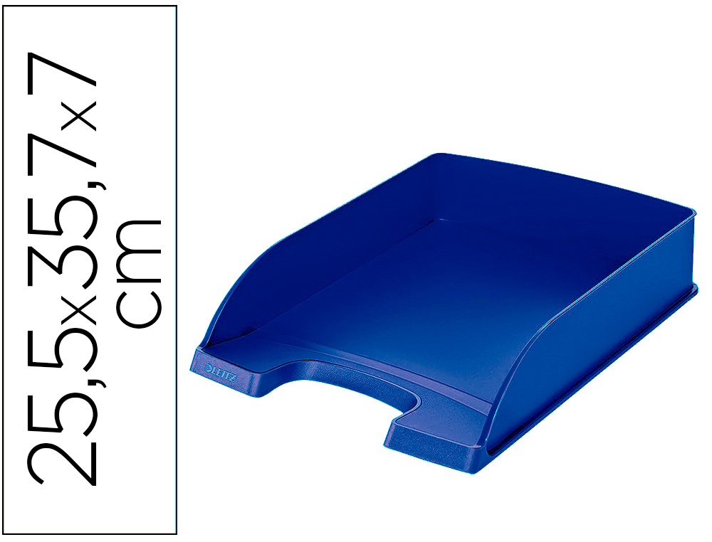 BANDEJA DE SECRETARIA PLASTICO LEITZ RECYCLE AZUL 255X357X70 MM