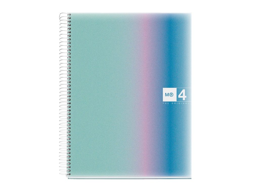 CADERNO ESPIRAL MIQUELRIUS DIN A4 120 FOLHAS 70 GR QUADRICULA 5 MM CAPA POLIPROPILENO AURORA SANTORINI
