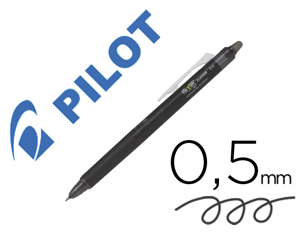 ESFEROGRAFICA PILOT FRIXION POINT CLICKER APAGAVEL 0,5 MM PRETO