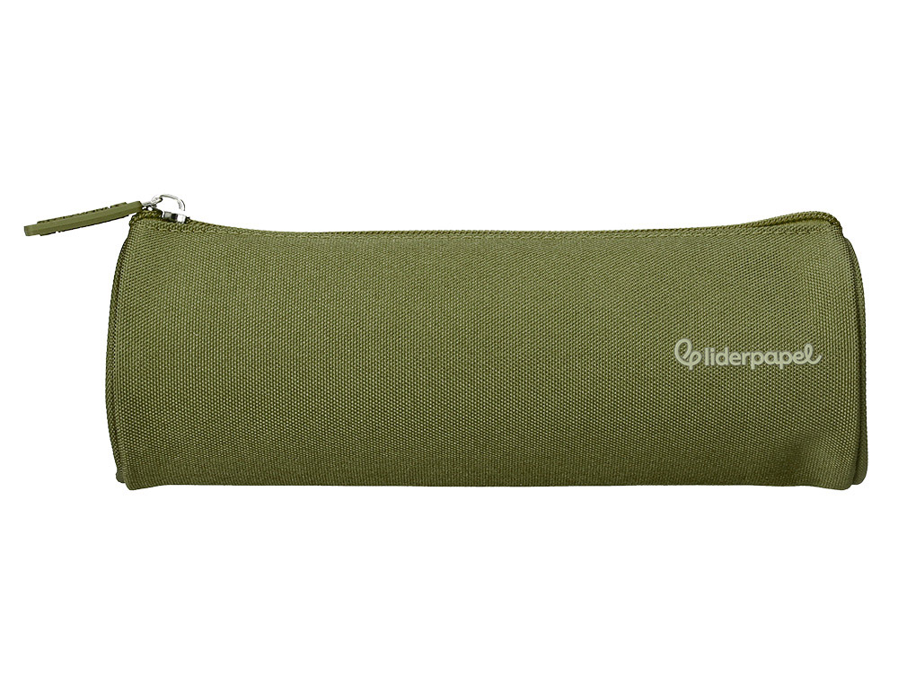 ESTOJO ESCOLAR LIDERPAPEL CILINDRICO LARGO 210X70 MM CREME