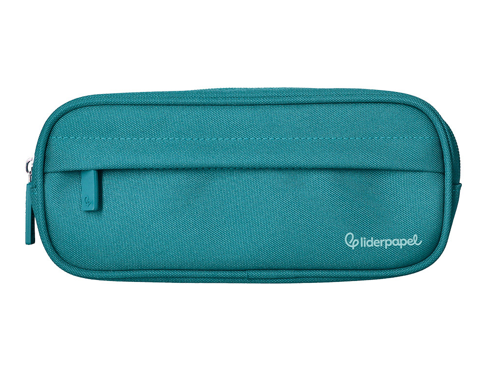 ESTOJO ESCOLAR LIDERPAPEL OVALADO 2 FECHOS COM BOLSO FRONTAL 210X90 MM VERMELHO