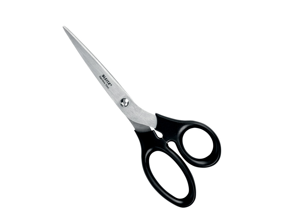 TESOURA DE ESCRITORIO LEITZ ACO INOXIDAVEL 200 MM COR PRETO