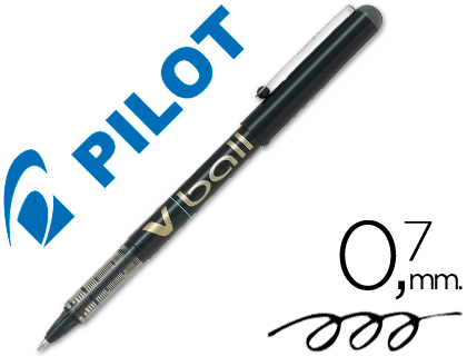 MARCADOR PILOT ROLLER V-BALL PRETO 0.7 MM