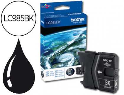 TINTEIRO BROTHER LC-985BK PRETO DCP-J125/DCP-J315W MFC-J265W/MFC-J410/MFC-J415W