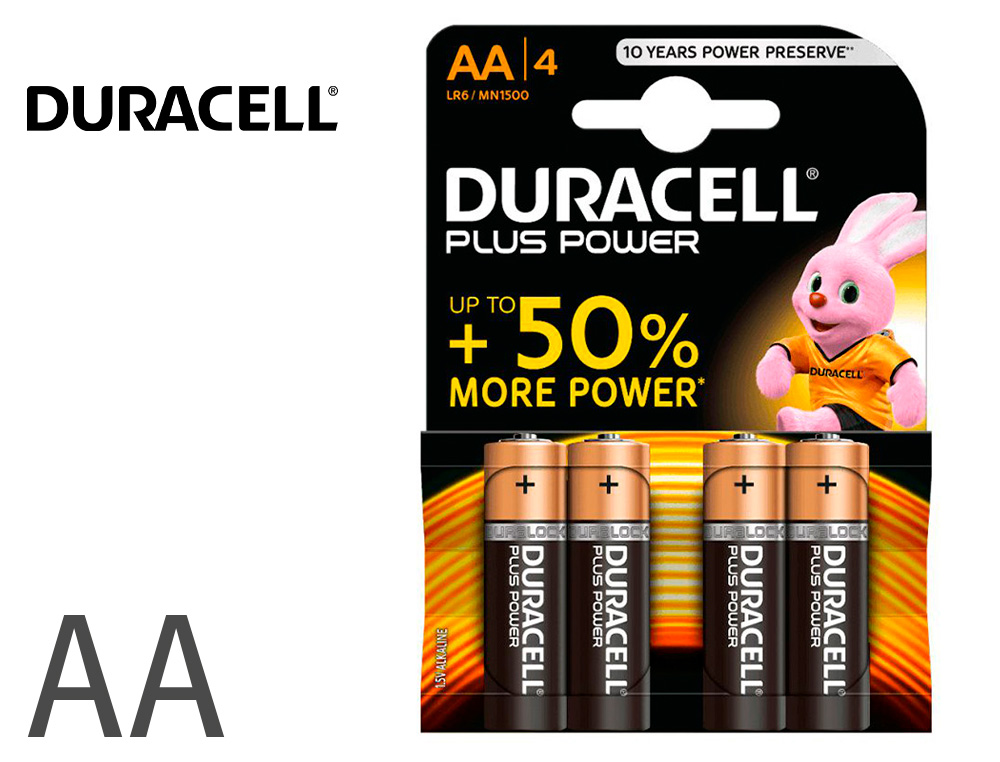 PILHA DURACELL ALCALINA PLUS AA BLISTER COM 4 UNIDADES