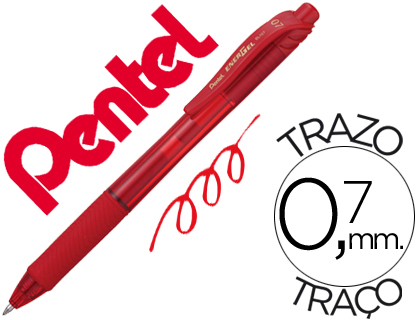 ROLLER PENTEL ENERGEL BL107 0,7MM VERMELHO
