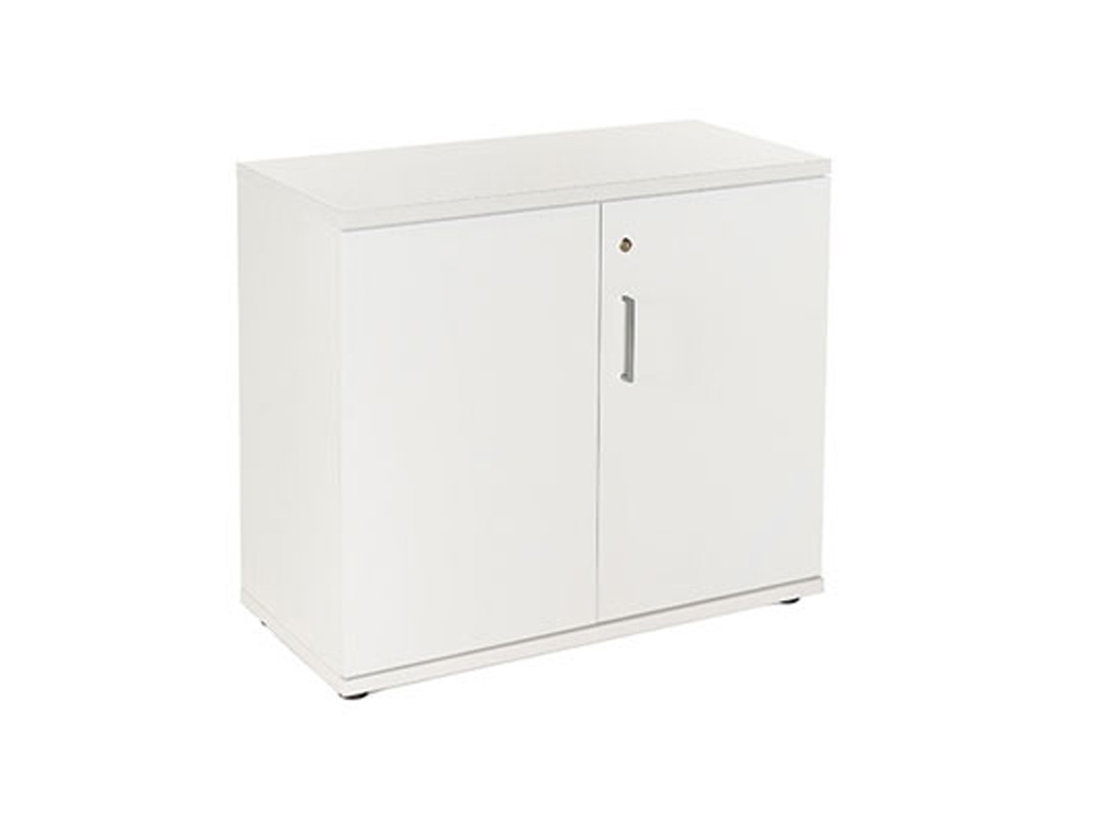 ARMARIO ROCADA COM UMA PRATELEIRA E DUAS PORTAS INTEIRAS SERIE STORE 78X90X45 CM ACABAMENTO AW04 ALUMINIO/BRANCO