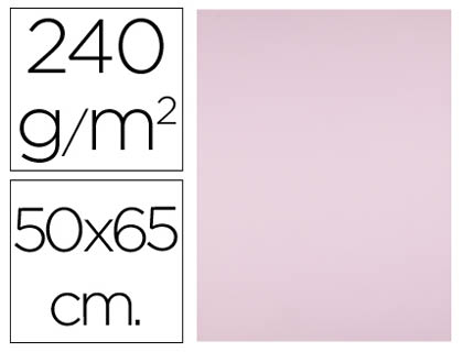 CARTOLINA LIDERPAPEL 50X65 CM 240 GR ROSA PACK DE 25 UNIDADES
