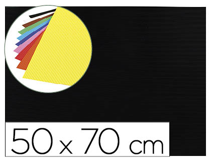 GOMA EVA ONDULADA LIDERPAPEL 50X70CM 2,2MM DE ESPESSURA PRETO