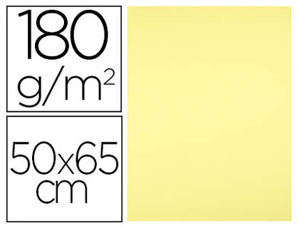 CARTOLINA LIDERPAPEL 50X65 CM 180 GR AMARELO MEDIO