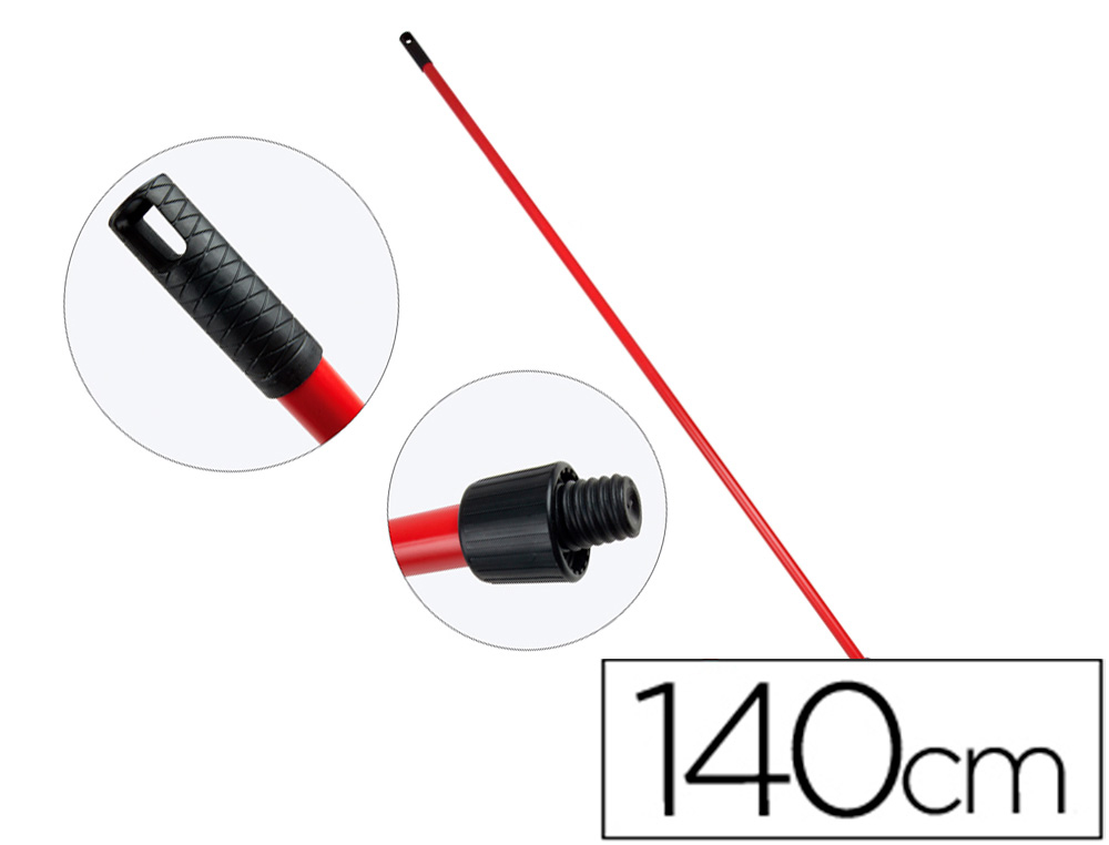 CABO PARA VASSOURA OU ESFREGONA EM METAL UNIVERSAL COM ADAPTADOR SP 140 CM