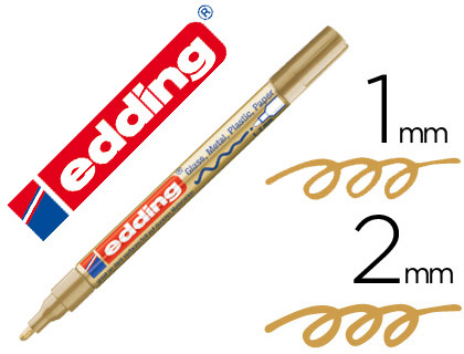 MARCADOR EDDING PONTA DE FIBRA 751 OURO PONTA REDONDA 1,5 MM