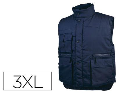 COLETE DETALPLUS MULTIBOLSOS CINTURA ELASTICA COR AZUL TAMANHO XXXL