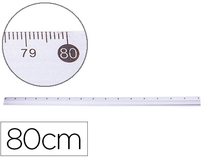 REGUA METALICA Q-CONNECT ALUMINIO 80 CM