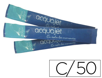ACUCAR BRANCO ACQUAJET COM PALETINA SAQUETAS DE 7 G PACK DE 50 UNIDADES