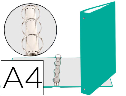 PASTA EXACOMPTA DE 4 ANEIS 30MM REDONDOS DIN A4 CARTAO FORRADO VERDE