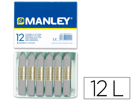 LAPIS DE CERA MANLEY UNICOLOR CINZA N? 72 CAIXA DE 12