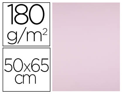 CARTOLINA LIDERPAPEL 50X65 CM 180 GR ROSA PACK DE 25 UNIDADES