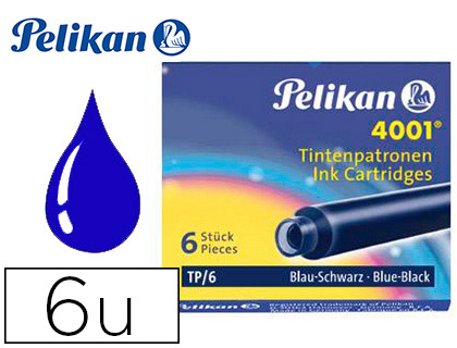 CARTUCHO PELIKAN TP6 AZUL/PRETO