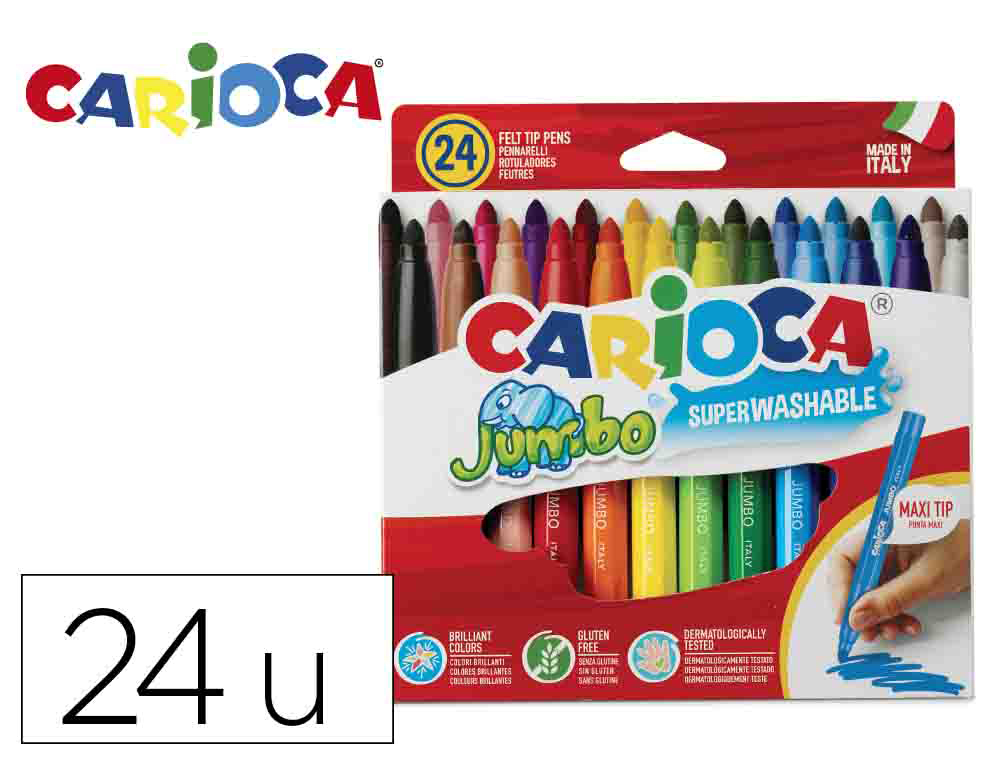 MARCADOR JUMBO CARIOCA 24 UNIDADES