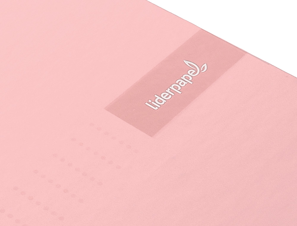 CADERNO ESPIRAL LIDERPAPEL CRAFTY MICRO DIN A5 CAPA FORRADA 120 F 90 GR QUADRICULA 5MM 5 BANDAS DE CORES 6 FUROS COR ROS